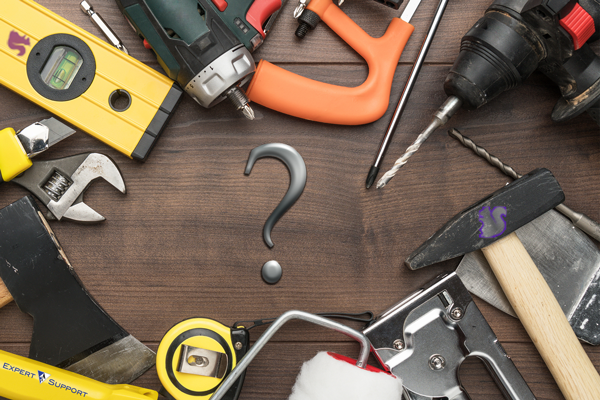 Tools on a workbench photo