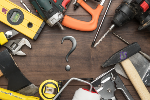 Tools on a workbench photo